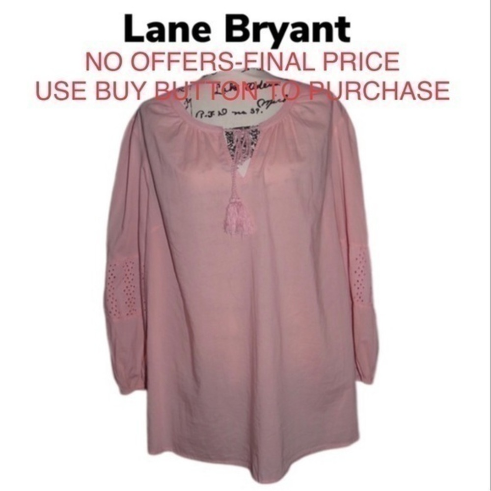Lane Bryant Peach Pilgrim Top